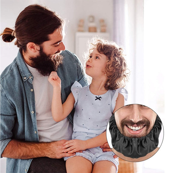 Men Beard Cover Oil and Stain Resistant Beard Pouch(Black)