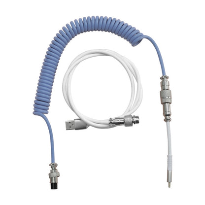 Ajazz AL60 USB To Type-C/USB-C Keyboard Extension Line Single Hole Connector, Cable Length: 2.3m(Sky Blue) - free shipping - PMC Jewellery - Order now!