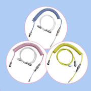 Ajazz AL60 USB To Type-C/USB-C Keyboard Extension Line Single Hole Connector, Cable Length: 2.3m(Sky Blue)