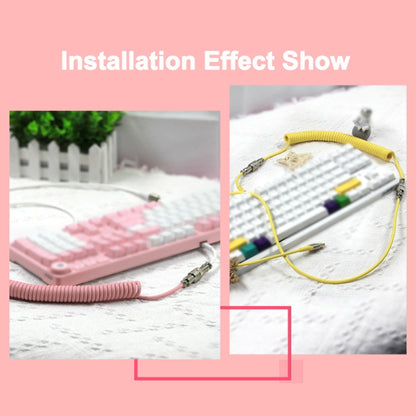 Ajazz AL60 USB To Type-C/USB-C Keyboard Extension Line Single Hole Connector, Cable Length: 2.3m(Sky Blue) - free shipping - PMC Jewellery - Order now!