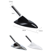 Car Solar Shark Fin With Antenna LED Warning Light, Specification: Black