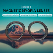 For PICO 4 Hifylux PC-QF25 1pair Magnetic Myopia Glasses Box Non-spherical Resin VR Glasses Accessories(400 Degrees)