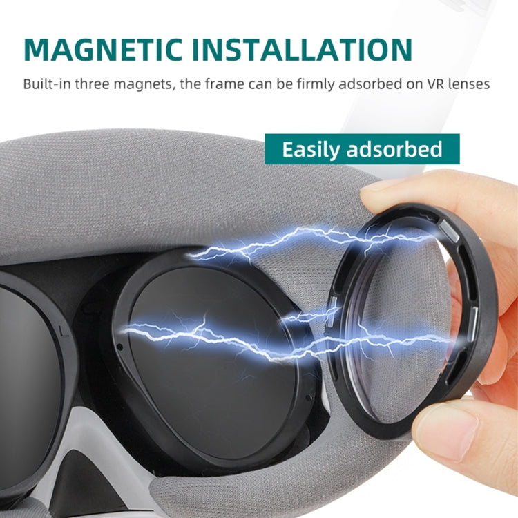 For PICO 4 Hifylux PC-QF25 1pair Magnetic Myopia Glasses Box Non-spherical Resin VR Glasses Accessories(400 Degrees)