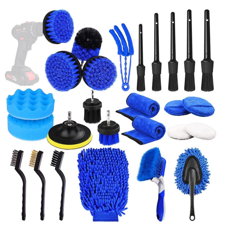 26pcs/set WRS-CS29 Car Wash Cleaning Brush Set Car Interior Crevice Cleaning Electric Drill Brush - free shipping - PMC TechLife - Order now!
