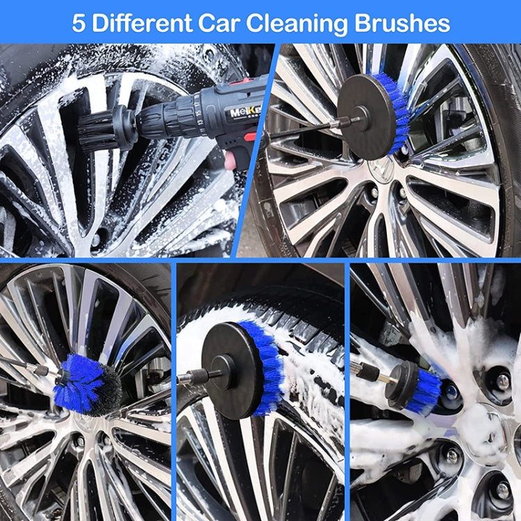 27pcs/set WRS-CS29 Car Wash Cleaning Brush Set Car Interior Crevice Cleaning Electric Drill Brush - Car washing supplies by PMC TechLife | Online Shopping South Africa | PMC TechLife | Buy Now Pay Later Mobicred