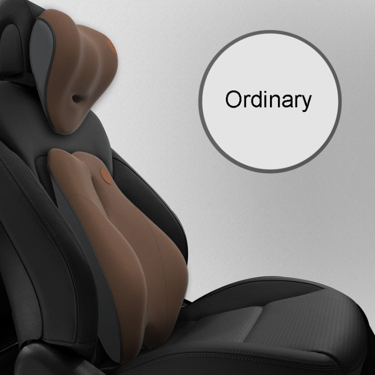 SR-21 Car Lumbar Cushion Headrest Seat Memory Foam Accessories, Style: Ordinary Lumbar Support (Brown) - Seat Accessories by PMC TechLife | Online Shopping South Africa | PMC TechLife | Buy Now Pay Later Mobicred