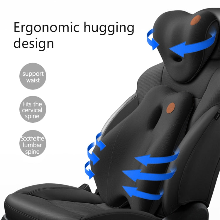 SR-21 Car Lumbar Cushion Headrest Seat Memory Foam Accessories, Style: Ordinary Lumbar Support (Brown) - Seat Accessories by PMC TechLife | Online Shopping South Africa | PMC TechLife | Buy Now Pay Later Mobicred