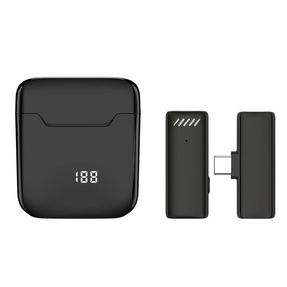 S11 Single Microphone USB-C/Type-C Interface Wireless Lavalier Noise Canceling Microphone with Charging Case