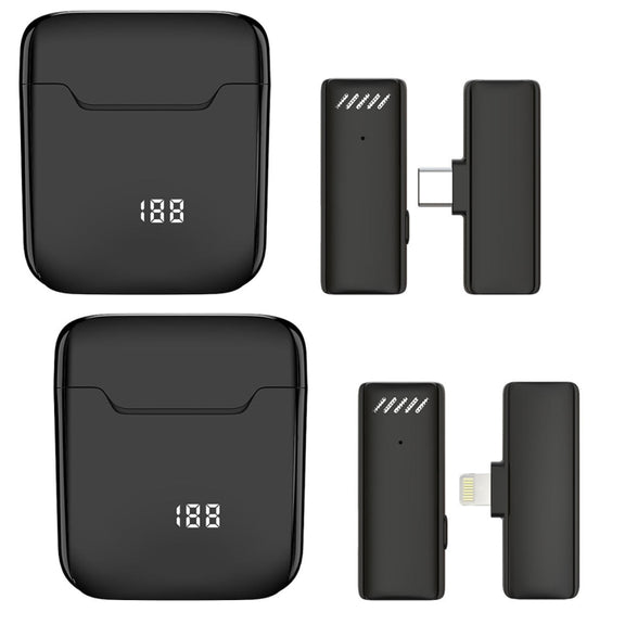 S11 Single Microphone USB-C/Type-C Interface Wireless Lavalier Noise Canceling Microphone with Charging Case