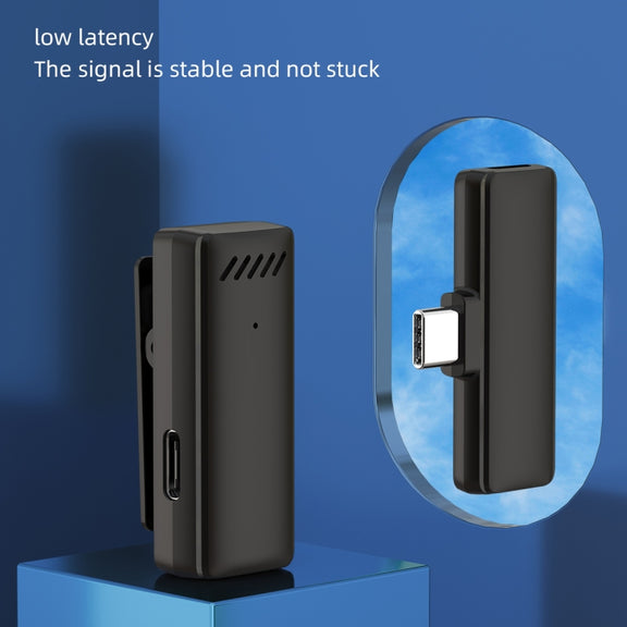 S11 Single Microphone USB-C/Type-C Interface Wireless Lavalier Noise Canceling Microphone with Charging Case