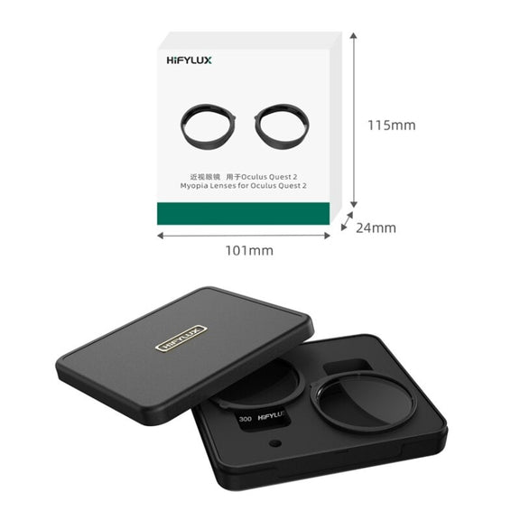 For Oculus Quest 2 Hifylux Q2-QF11 1pair Myopia Lens Frame Aspheric Resin VR Glasses Accessories(400 Degrees)