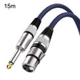 15m Blue and Black Net TRS 6.35mm Male To Caron Female Microphone XLR Balance Cable - Microphone Audio Cable & Connector by PMC TechLife | Online Shopping South Africa | PMC TechLife | Buy Now Pay Later Mobicred