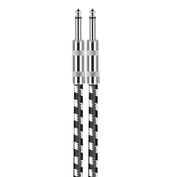 8m 2 Straight Head 6.35mm Guitar Cable Oxygen-Free Copper Core TS Large Two-core Cable