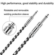 10m 2 Straight Head 6.35mm Guitar Cable Oxygen-Free Copper Core TS Large Two-core Cable