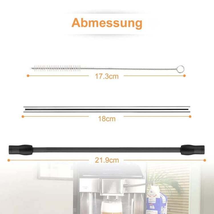 For Bosch VeroAroma / Siemens EQ.6 Series Coffee Machine Milk Pipe and Cleaning Brush Set(Dark Gray) - Coffee Tools by PMC TechLife | Online Shopping South Africa | PMC TechLife