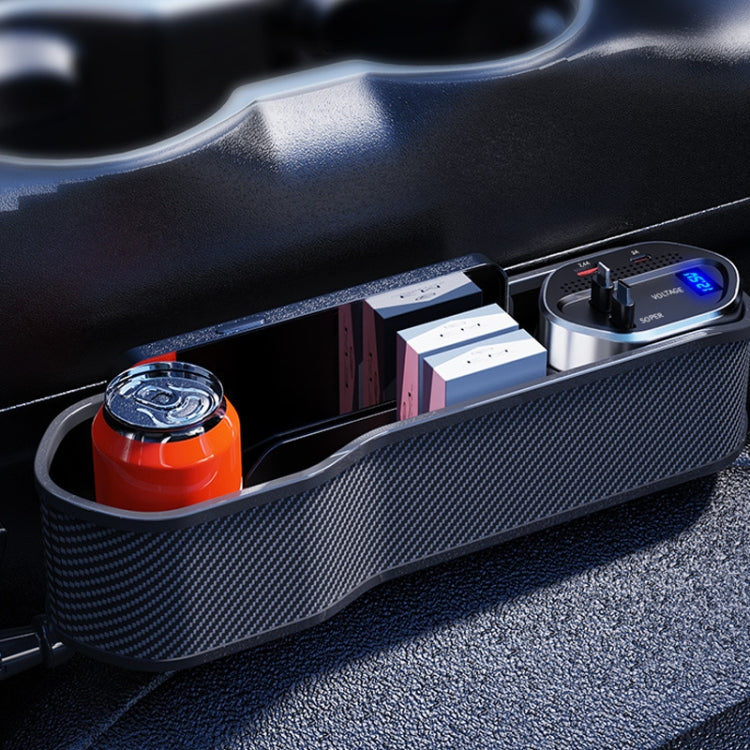 Vehicle Seat Gap Storage Box Organizer Front Seat Console Side Pocket ,Spec: No Wireless Charging Ordinary Wire - Stowing Tidying by PMC TechLife | Online Shopping South Africa | PMC TechLife | Buy Now Pay Later Mobicred