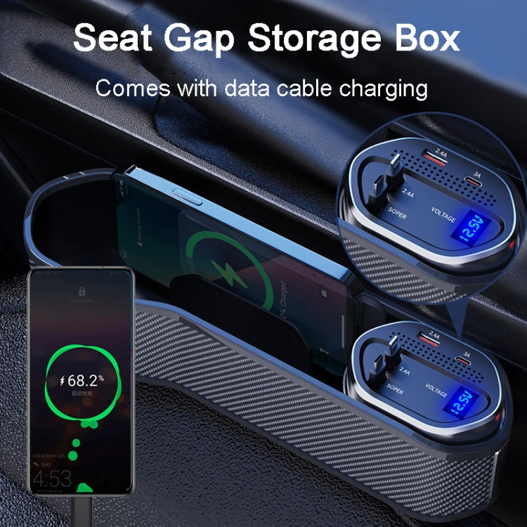 Vehicle Seat Gap Storage Box Organizer Front Seat Console Side Pocket ,Spec: Wireless Charging Upgrade Wire - Stowing Tidying by PMC TechLife | Online Shopping South Africa | PMC TechLife | Buy Now Pay Later Mobicred