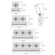 Fish Tank Cooling Fan Cooling Silent Aquarium Fan, Specification: 4 Head US Plug