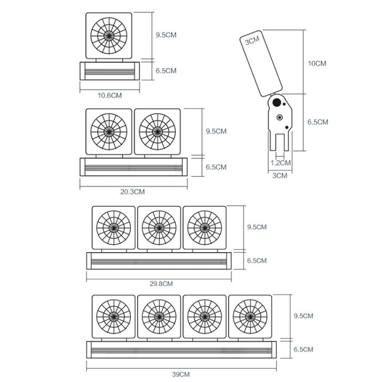 Fish Tank Cooling Fan Cooling Silent Aquarium Fan, Specification: 3 Head EU Plug