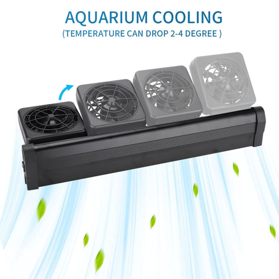 Fish Tank Cooling Fan Cooling Silent Aquarium Fan, Specification: 3 Head EU Plug