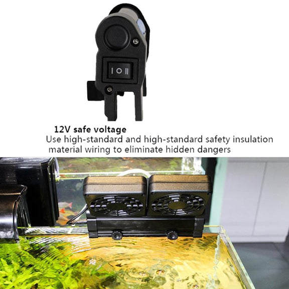 Fish Tank Cooling Fan Cooling Silent Aquarium Fan, Specification: 3 Head EU Plug