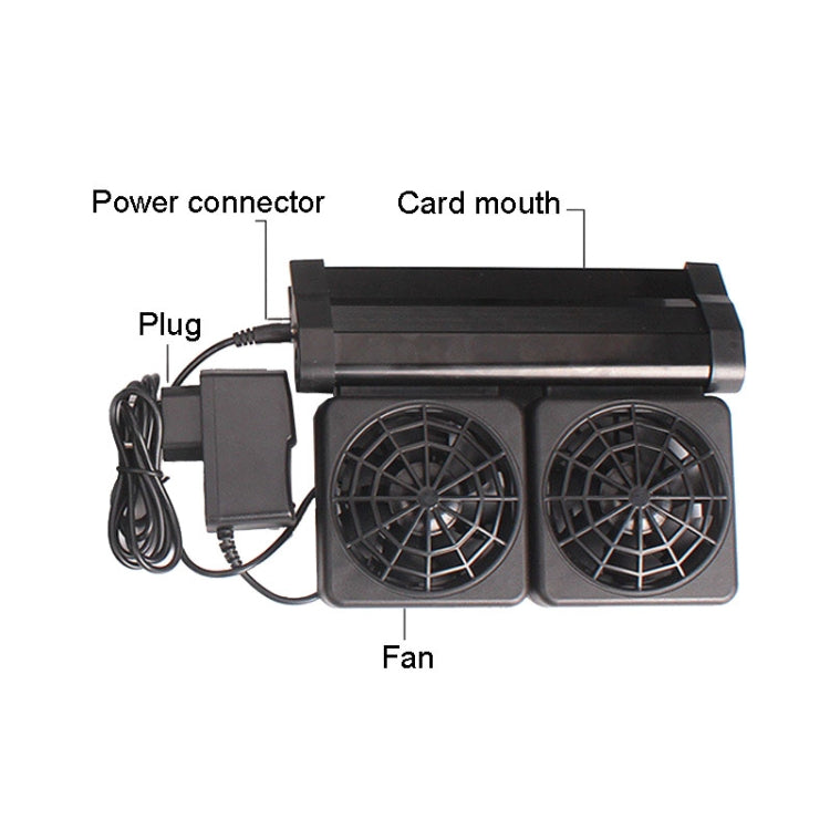 Fish Tank Cooling Fan Cooling Silent Aquarium Fan, Specification: 2 Head UK Plug