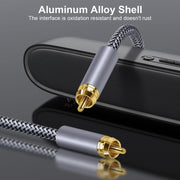 5m Pure Copper RCA Coaxial HIFI Digital Audio Cable SPDIF Subwoofer Speaker Cable(Silver Gray)