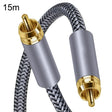 15m Pure Copper RCA Coaxial HIFI Digital Audio Cable SPDIF Subwoofer Speaker Cable(Silver Gray) - RCA Cable by PMC TechLife | Online Shopping South Africa | PMC TechLife | Buy Now Pay Later Mobicred