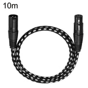 KN006 10m Male To Female Canon Line Audio Cable Microphone Power Amplifier XLR Cable(Black)