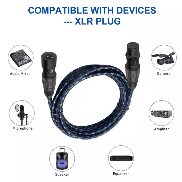KN006 20m Male To Female Canon Line Audio Cable Microphone Power Amplifier XLR Cable(Black)
