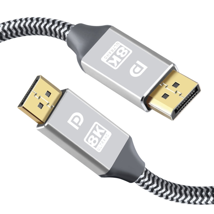 5m 1.4 Version DP Cable Gold-Plated Interface 8K High-Definition Display Computer Cable 30AWG OD:6.3MM With Nylon Mesh(Silver) -  by PMC Jewellery | Online Shopping South Africa | PMC Jewellery | Buy Now Pay Later Mobicred