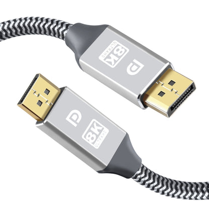 5m 1.4 Version DP Cable Gold-Plated Interface 8K High-Definition Display Computer Cable 30AWG OD:6.3MM With Nylon Mesh(Silver) -  by PMC Jewellery | Online Shopping South Africa | PMC Jewellery | Buy Now Pay Later Mobicred
