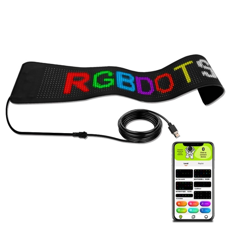532x90mm Vehicle Rear Window Color Flexible LED Electronic Screen - Car Monitor by PMC TechLife | Online Shopping South Africa | PMC TechLife | Buy Now Pay Later Mobicred
