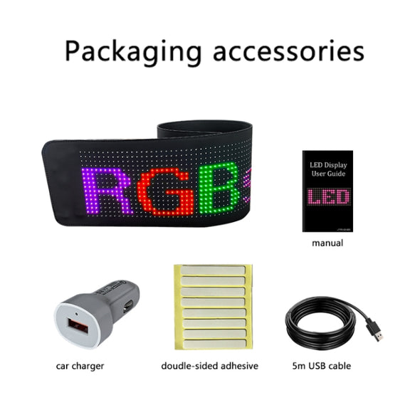 532x90mm Vehicle Rear Window Color Flexible LED Electronic Screen