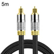 CO-TOS101 5m Optical Fiber Audio Cable Speaker Power Amplifier Digital Audiophile Square To Square Signal Cable(Bright Gold Plated) - Audio Optical Cables by PMC TechLife | Online Shopping South Africa | PMC TechLife | Buy Now Pay Later Mobicred
