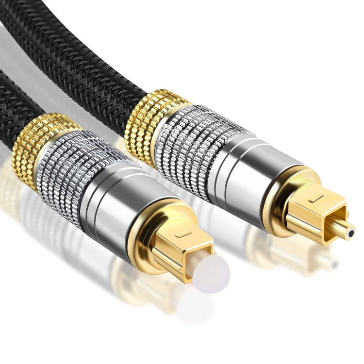 CO-TOS101 5m Optical Fiber Audio Cable Speaker Power Amplifier Digital Audiophile Square To Square Signal Cable(Bright Gold Plated) - Audio Optical Cables by PMC TechLife | Online Shopping South Africa | PMC TechLife | Buy Now Pay Later Mobicred