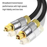 CO-TOS101 15m Optical Fiber Audio Cable Speaker Power Amplifier Digital Audiophile Square To Square Signal Cable(Bright Gold Plated)