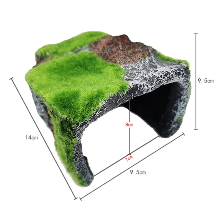 ZR647 Flocked Caple Box Turtle Hiding Nest Moss Cave Turtle Cave Sunbed - Reptile Supplies by PMC TechLife | Online Shopping South Africa | PMC TechLife