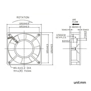 XIN RUI FENG XRX12038 380V Double Roller Cooling Fan 12cm Cabinet Power Distribution Cabinet Shaft