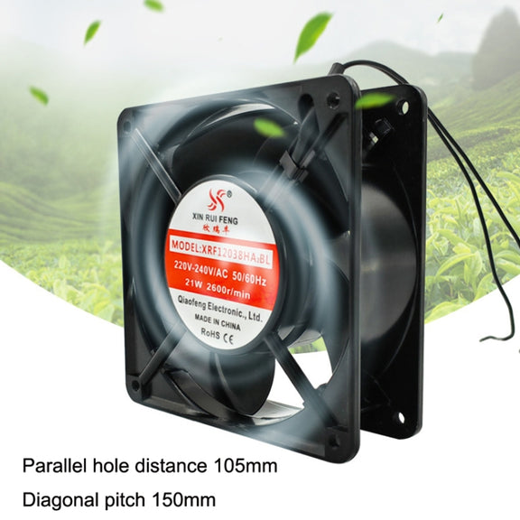 XIN RUI FENG XRX12038 380V Double Roller Cooling Fan 12cm Cabinet Power Distribution Cabinet Shaft