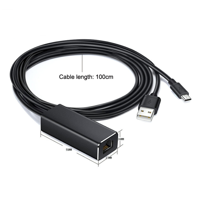 RJ45 Micro USB to 100M Ethernet Adapter Steady Watch Video - Adapter by PMC Jewellery | Online Shopping South Africa | PMC Jewellery | Buy Now Pay Later Mobicred