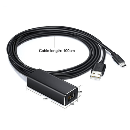 RJ45 Micro USB to 100M Ethernet Adapter Steady Watch Video - Adapter by PMC Jewellery | Online Shopping South Africa | PMC Jewellery | Buy Now Pay Later Mobicred