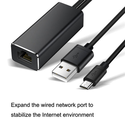 RJ45 Micro USB to 100M Ethernet Adapter Steady Watch Video - Adapter by PMC Jewellery | Online Shopping South Africa | PMC Jewellery | Buy Now Pay Later Mobicred