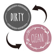 Dishwasher Round Magnet Clean Dirty Sign Double-Sided Dishwasher Magnet Cover(Gray Pink) - Dish Washers & Accessories by PMc TechLife | Online Shopping South Africa | PMc TechLife | Buy Now Pay Later Mobicred