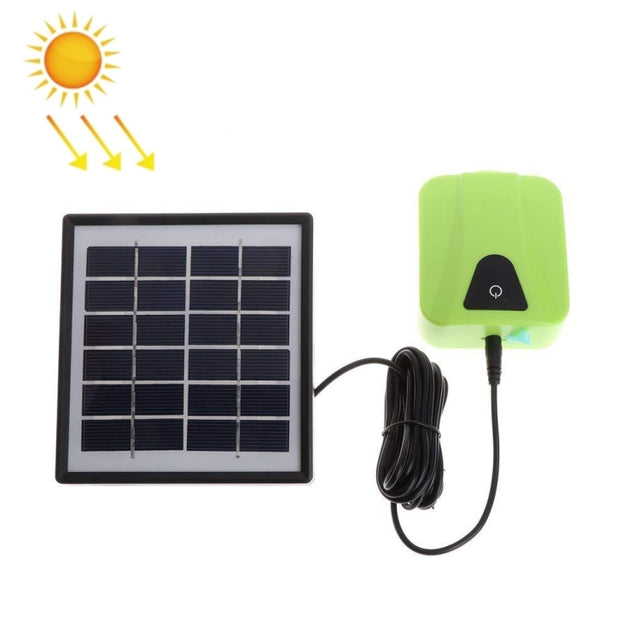 AP003 AC/DC Dual-use Aquarium Oxygen Pump Outdoor Solar Oxygen Pump for Fishing(Green)