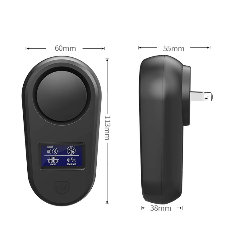 High Power Display Ultrasonic Mouse Repellent Mosquito Repellent Home Intelligent Insect Repellent US Plug(Black) - Repellents by PMC TechLife | Online Shopping South Africa | PMC TechLife | Buy Now Pay Later Mobicred