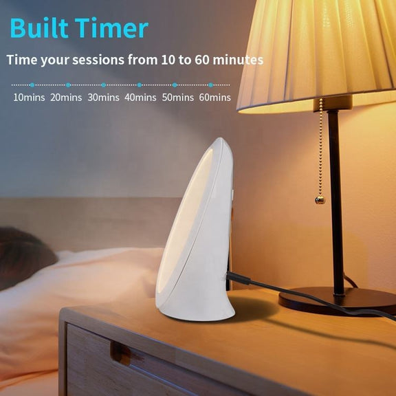 JSK-SL02 LED SAD Touch Timing Stepless Dimming Therapy Mood Desk Lamp Simulate Natural Light US Plug