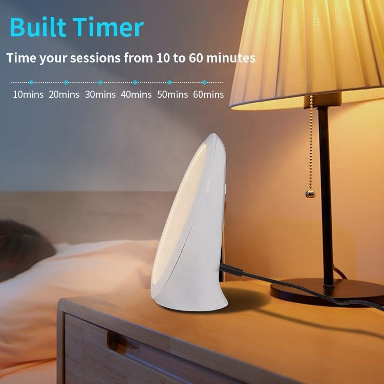 JSK-SL02 LED SAD Touch Timing Stepless Dimming Therapy Mood Desk Lamp Simulate Natural Light EU Plug