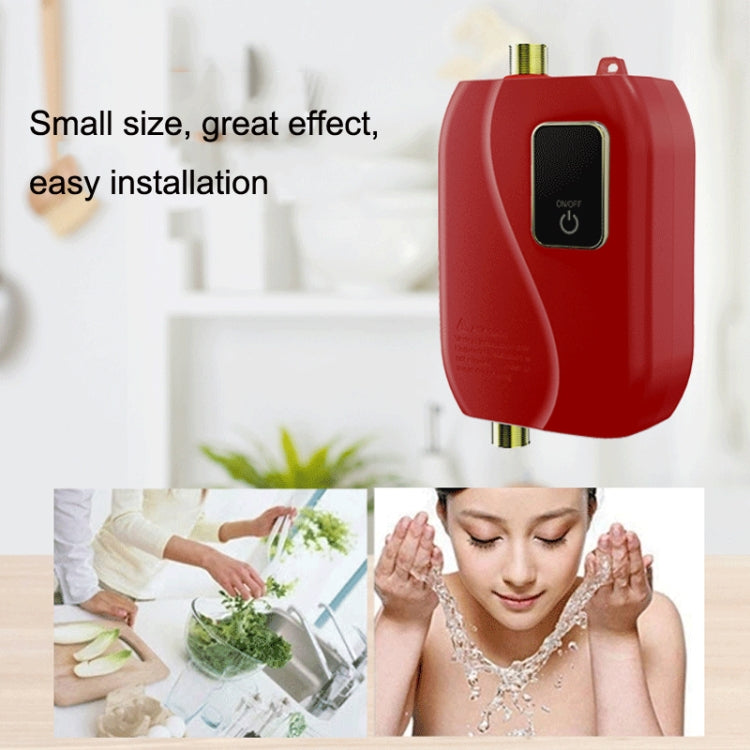Instant Water Heater Mini Kitchen Quick Heater Household Hand Washing Water Heater UK Plug(White)
