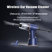 Small Wireless Charging Car Vacuum Cleaner Handheld High Power Vacuum Cleaner, Sort by color: 117C-Black